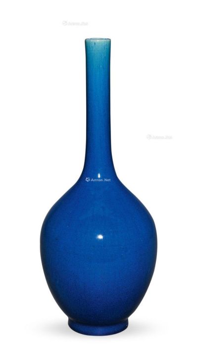 清 蓝釉胆瓶