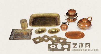 19世纪 铜茶具 （一套） 尺寸不一