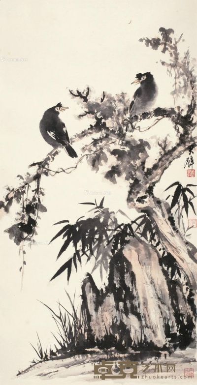 黄君璧 花鸟 120×60cm