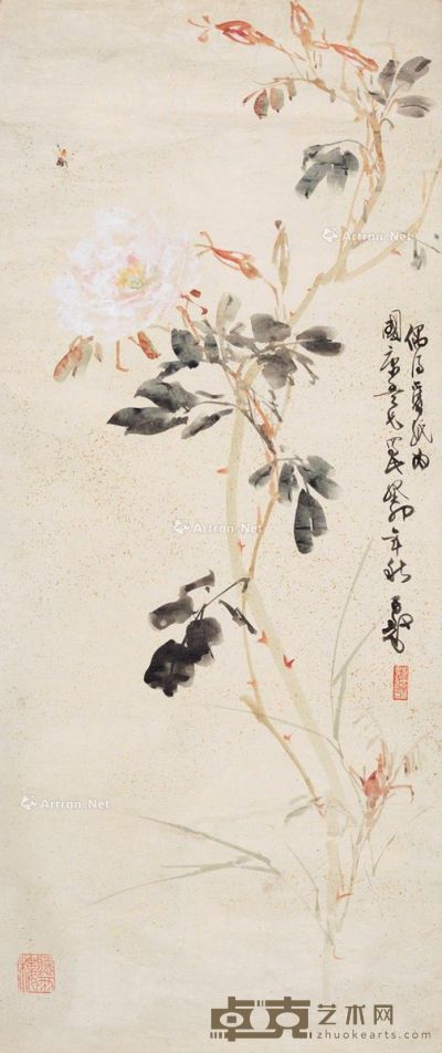 陈子毅 花卉虫草 86×35cm