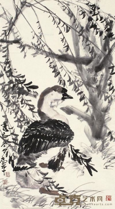 许敦平 鹅 89×48cm