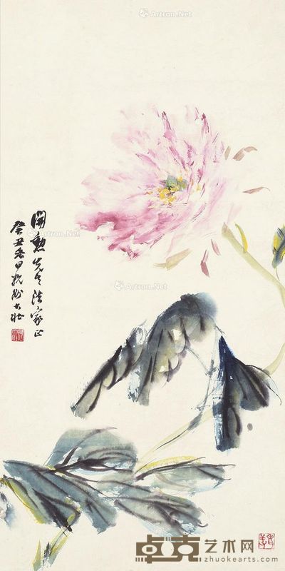张大壮 花卉 68×34cm