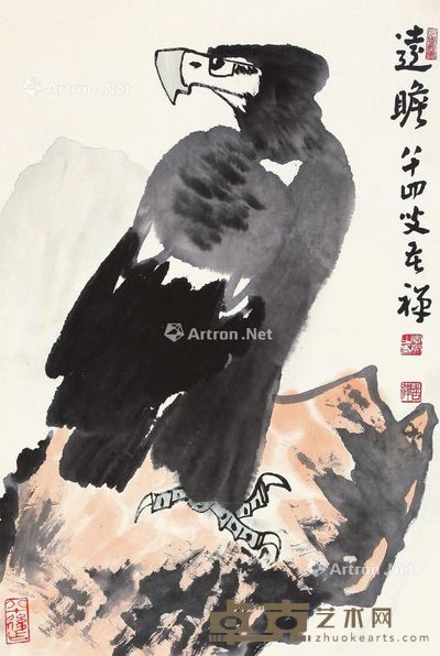 李苦禅 英雄独立 68.5×46cm