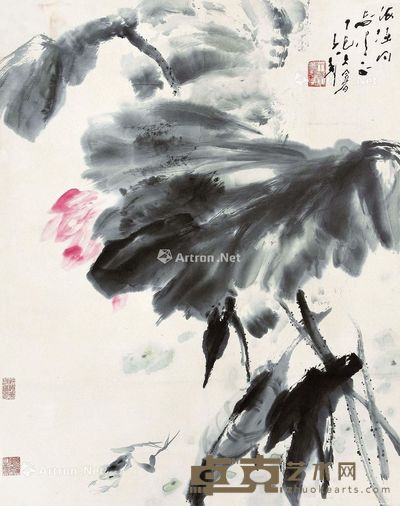 王子武 荷塘蛙趣 86×69cm