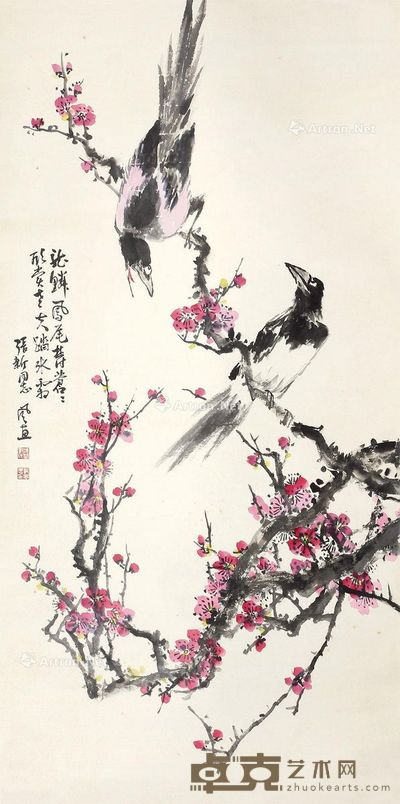 郭风惠 喜上眉梢 136×68cm