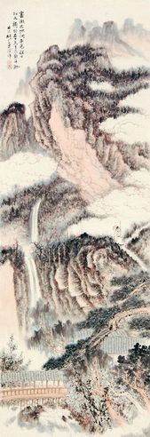 胡若思 观瀑图