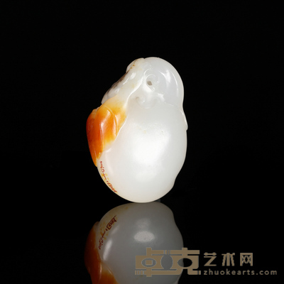 郭万龙 和田玉籽料如意有福 3.2×2.1×2.0cm 独籽
