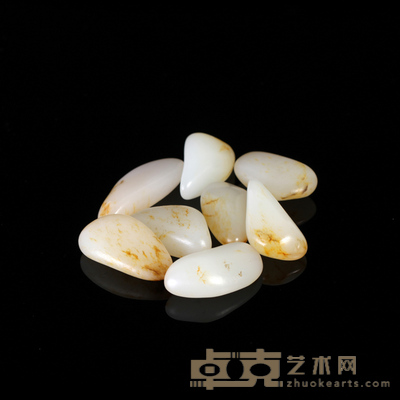新疆和田玉籽料手串 尺寸不一 8颗