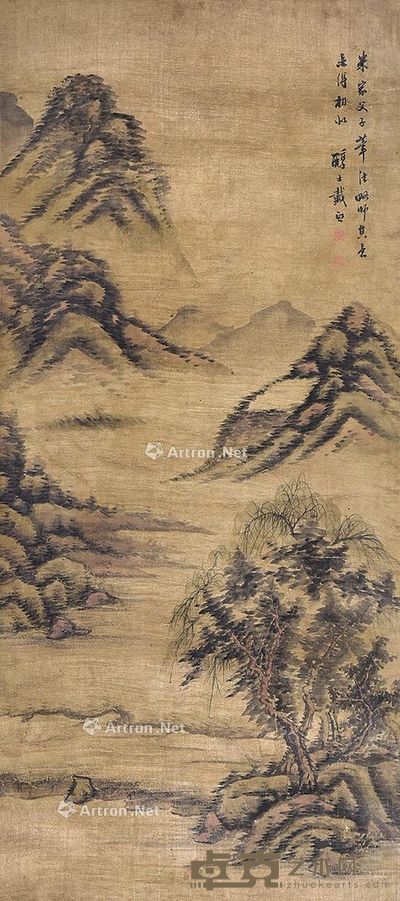 戴熙 山水 86×39cm