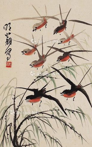 刘既明 柳荫图