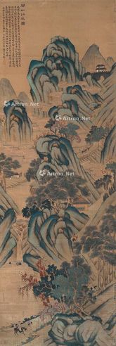 盛懋 关山行旅图