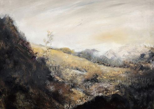 李奇安 2007年作 风景（油画） 镜片 设色卡纸