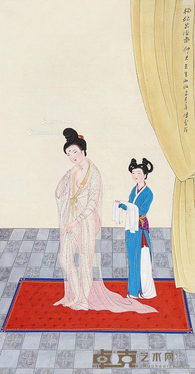 潘絜兹 仕女 94×48cm