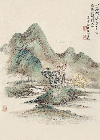 诸健秋 山水