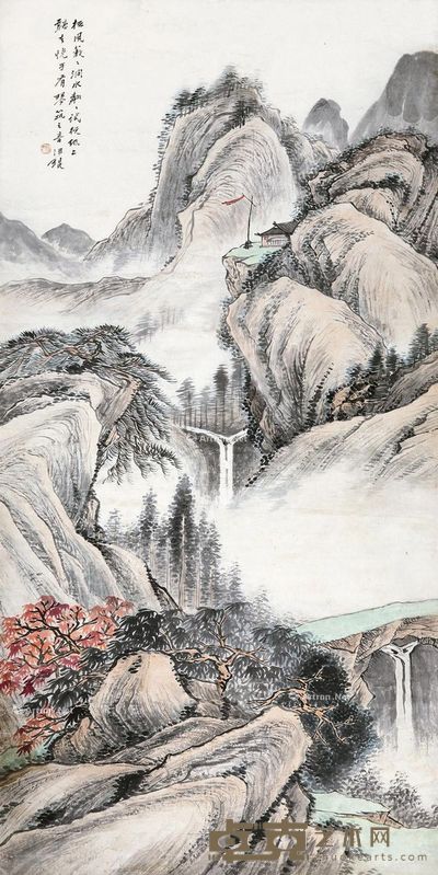 汪琨 山水 133×66cm