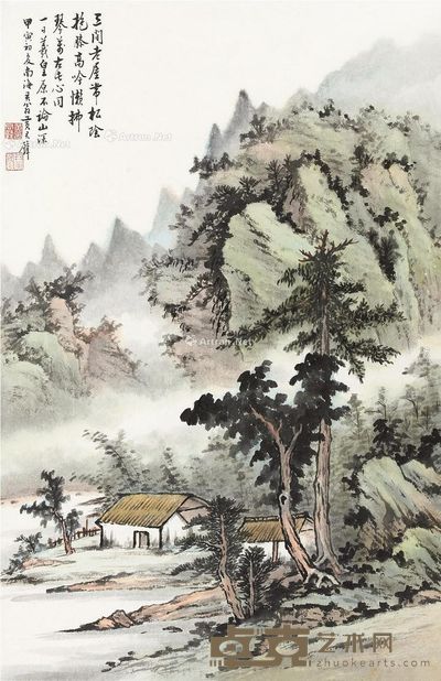 黄君璧 松荫老屋 60×39cm