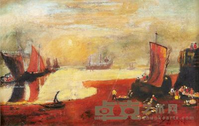 沙耆 黄昏 28.5×44cm