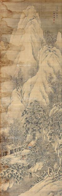 邵弥 松山雪景