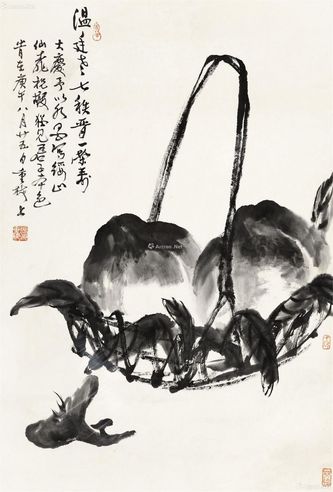 张重梅 双寿图