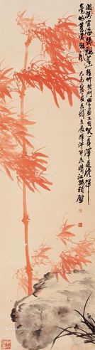 张立辰 风竹图