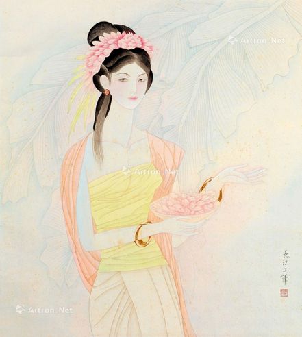 冯长江 芭蕉仕女