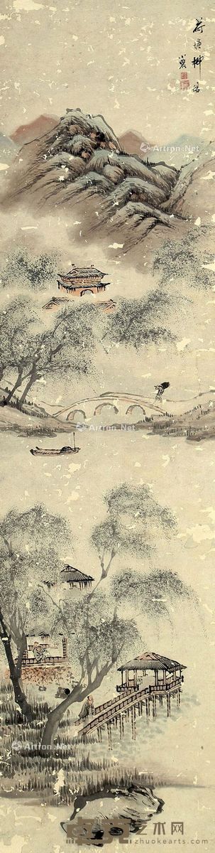 小农 荷塘柳坞 166×42cm