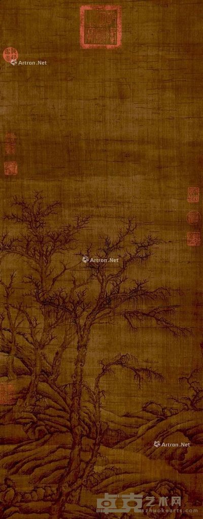 佚名 古树图 99×39cm