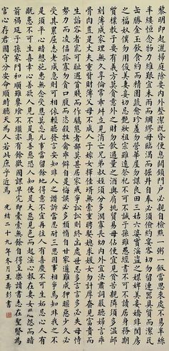 王寿彭 楷书《诸子治家格言》