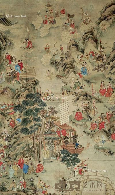 佚名 天神图 119×71cm