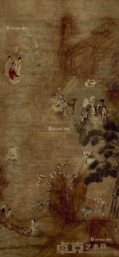 佚名 群仙祝寿 156×74cm