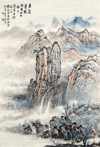 徐北汀 层岭春晓