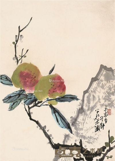 于希宁 寿桃 68×45cm