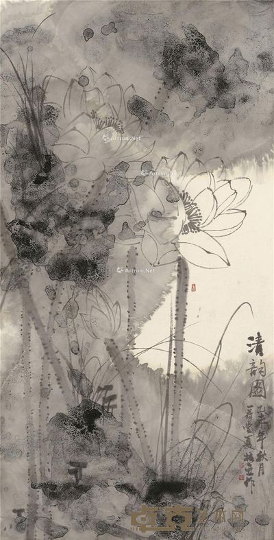 夏椿亚 清韵图 69×35cm