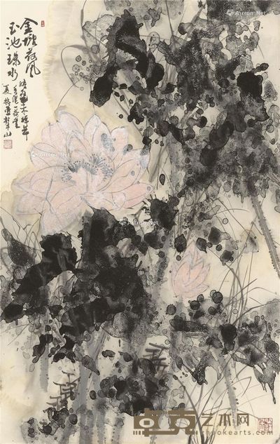 夏椿亚 金塘荷风 70×46cm