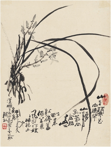 韩 敏  清兰图