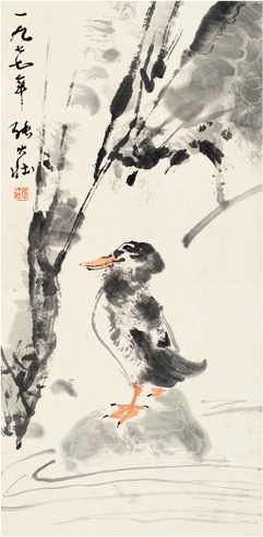 张大壮 水凫图