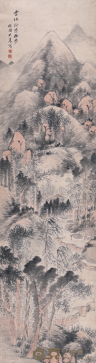 江大来 云林思幽图 172×45cm