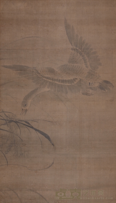 林良 芦雁图 103.5×59cm