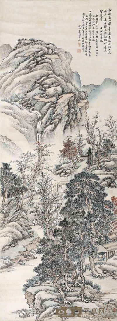 姜筠 红树青山 139×51.5cm