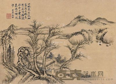 戴熙 一林寒竹 22×30cm