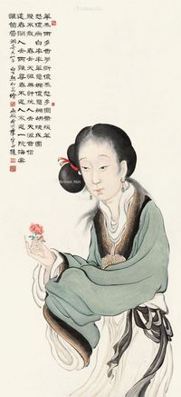 熊松泉 海棠仕女