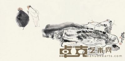 朱松发 王涛 话旧图 68×136cm