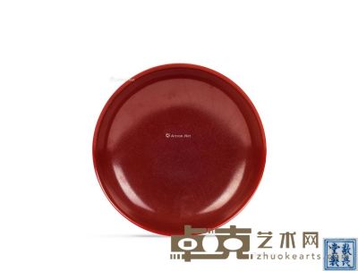 清乾隆 “敬畏堂制”霁红釉盘 直径16.8cm