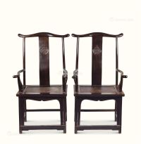 清代（1644-1911） 鸡翅木四出头官帽椅