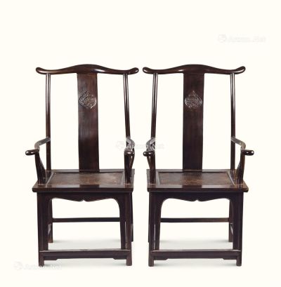 清代（1644-1911） 鸡翅木四出头官帽椅