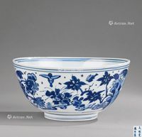 明代（1368-1644） 青花花鸟纹碗