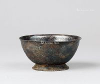 辽代（916-1125） 银刻花鸟纹碗
