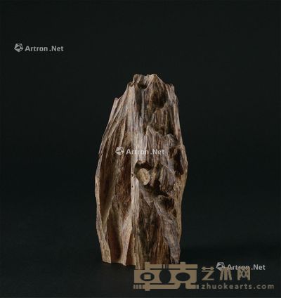 奇楠绿油伽罗“天女之舞”山子摆件 高14.3cm；重222g