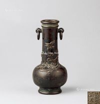 明代(1368～1644) 铜龙纹双环耳花插