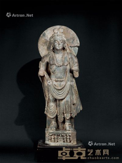 3～4世纪 犍陀罗石雕佛立像 高118cm?